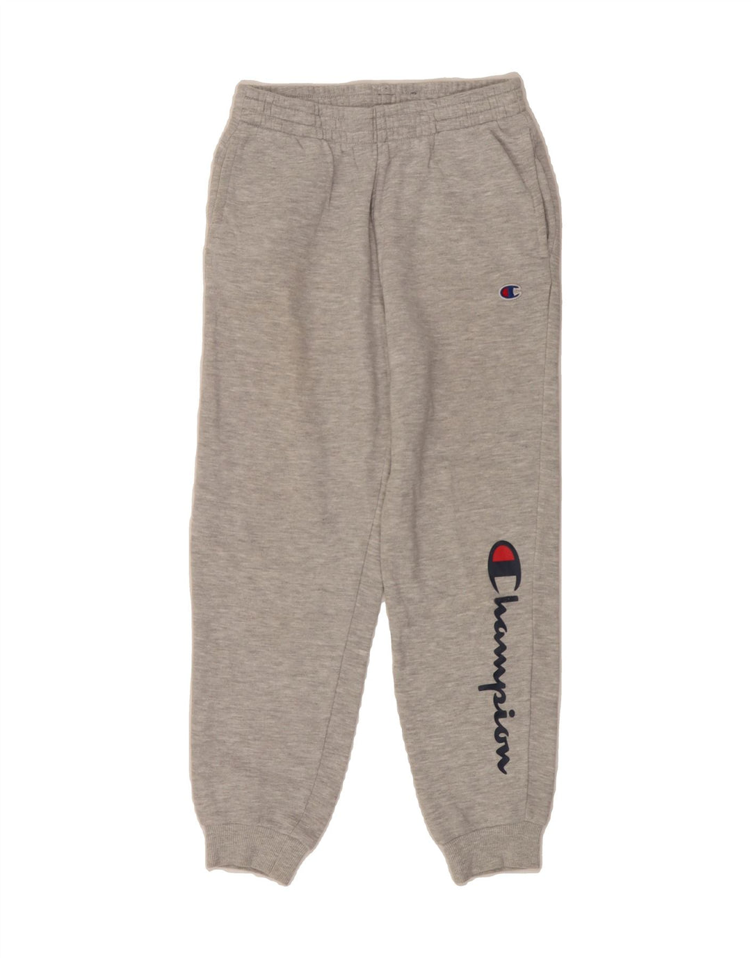 CHAMPION Boys Graphic Tracksuit Trousers Joggers 9-10 Years Medium Grey Vintage Champion and Second-Hand Champion from Messina Hembry 