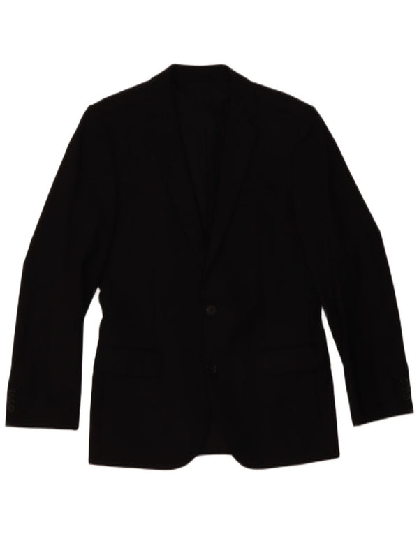 Hugo Boss Herre 2-knaps blazerjakke UK 44 XS Sort Uld
