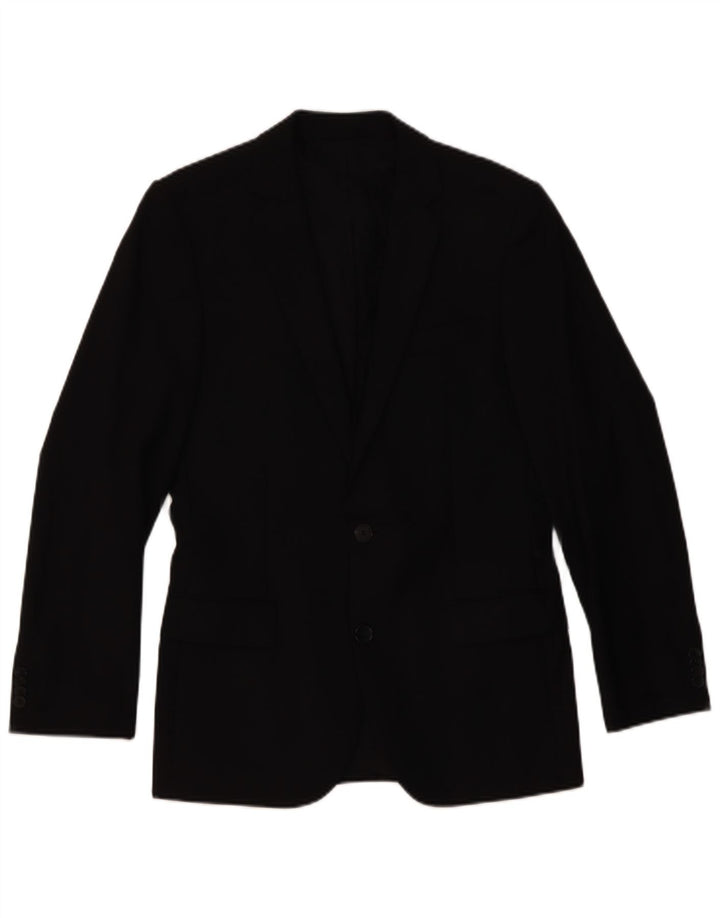 Hugo Boss Herre 2-knaps blazerjakke UK 44 XS Sort Uld