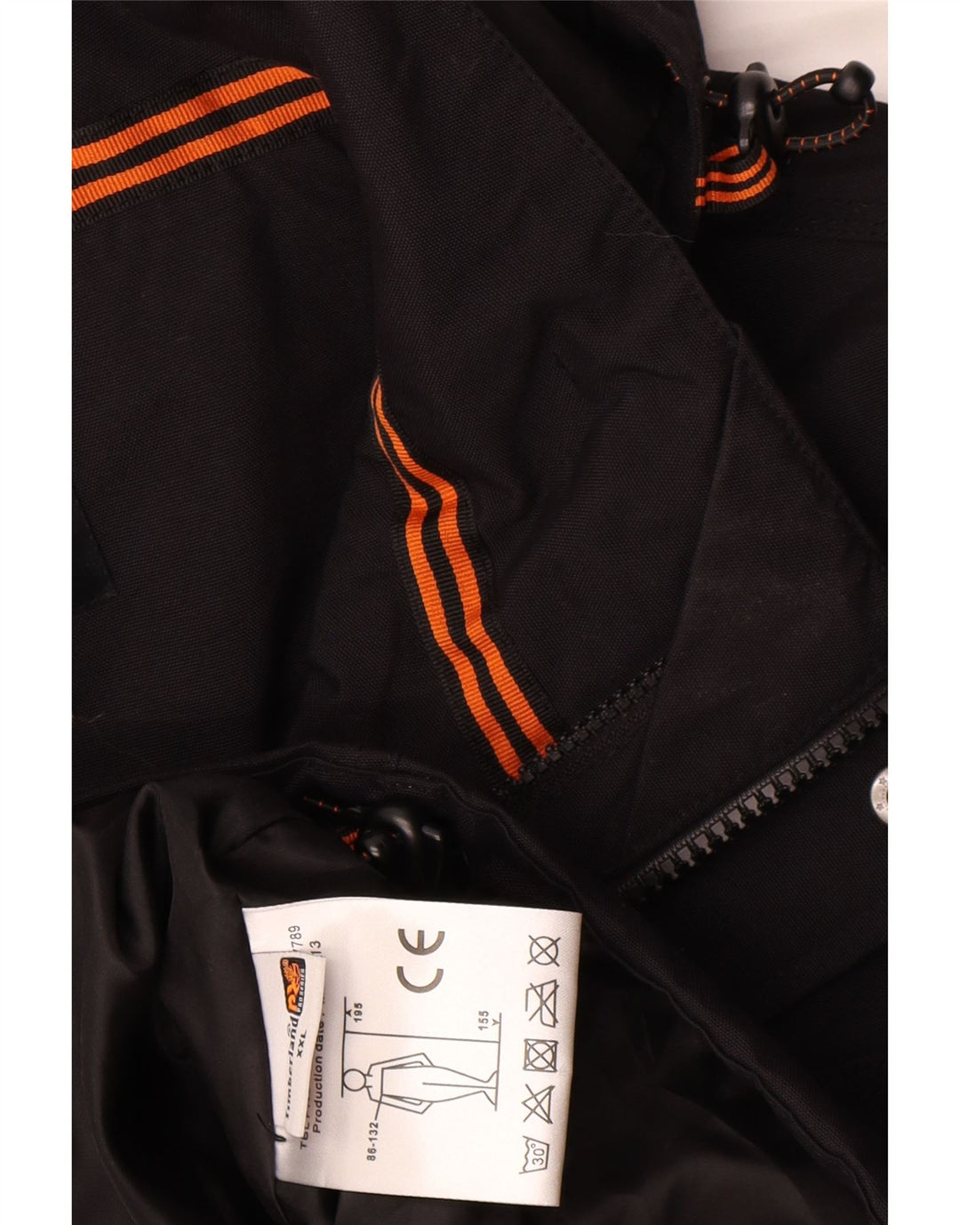 Timberland Herre Hooded Windbreaker Jacket UK 44 2XL Sort Polyamid