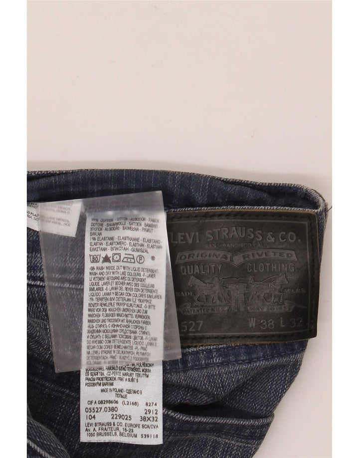 Levi's Herre 527 Bootcut Jeans W38 L32 Blå Bomuld