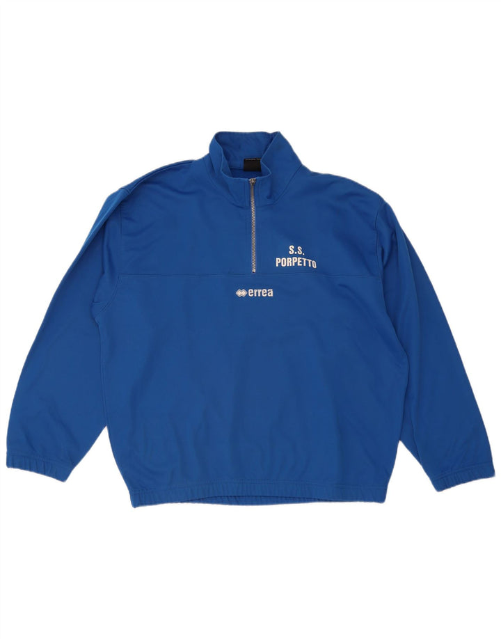 Errea Herre Zip Neck Pullover Træningsdragt Top Stor Blå