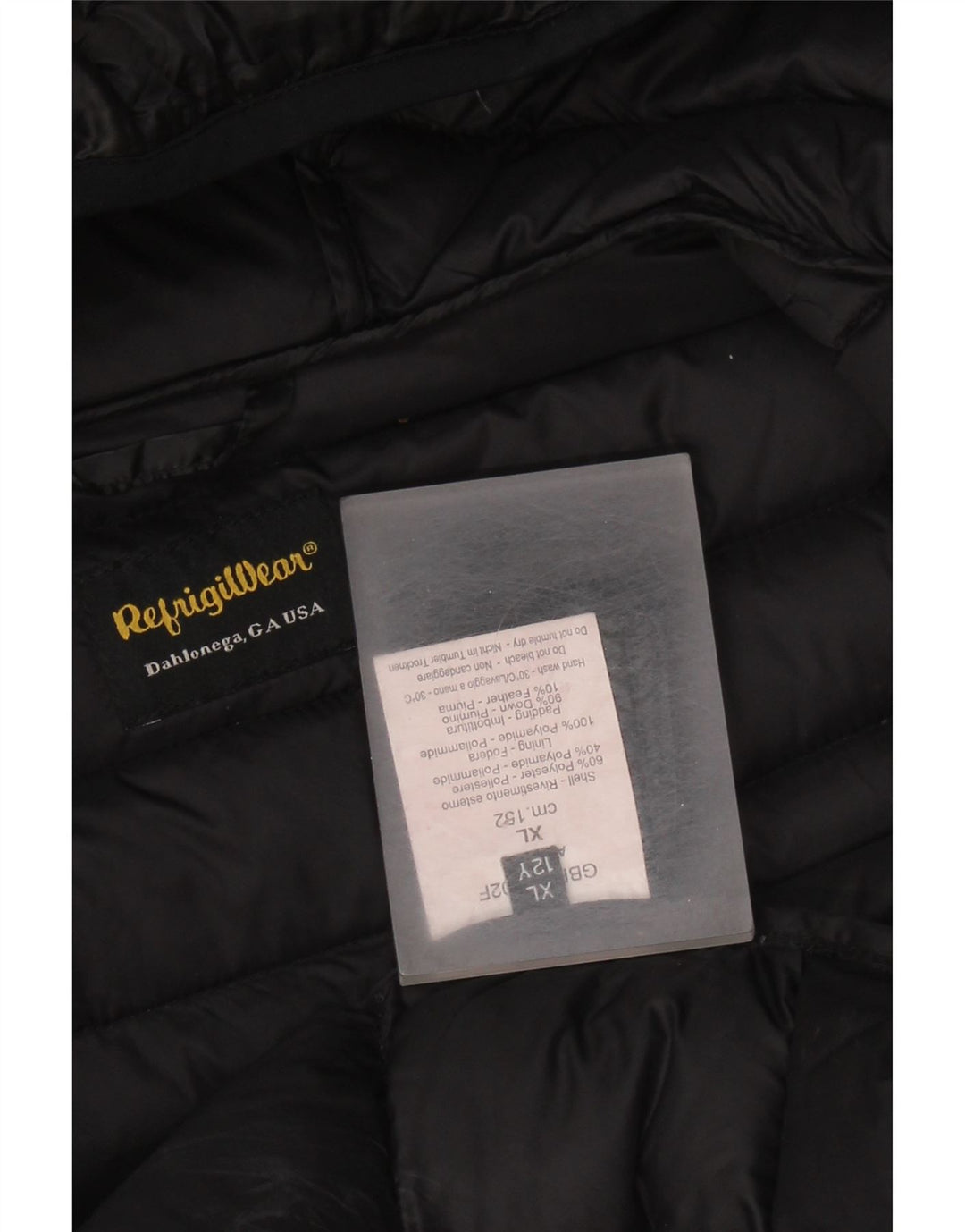 REFRIGIWEAR Polstret hættejakke til drenge 11-12 år XL sort polyester