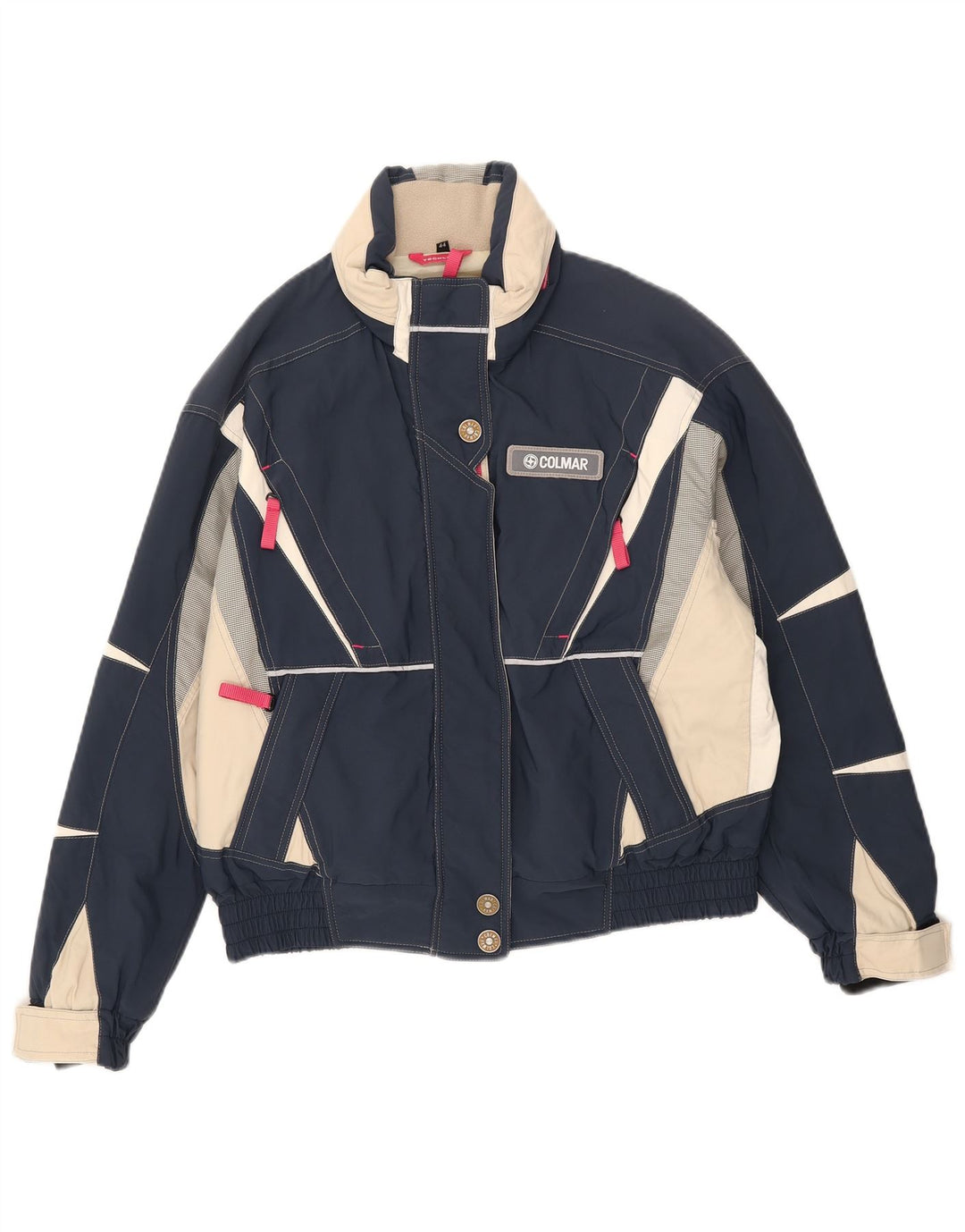 Colmar Dame Hætte Skijakke IT 44 Medium Navy Blue Colourblock