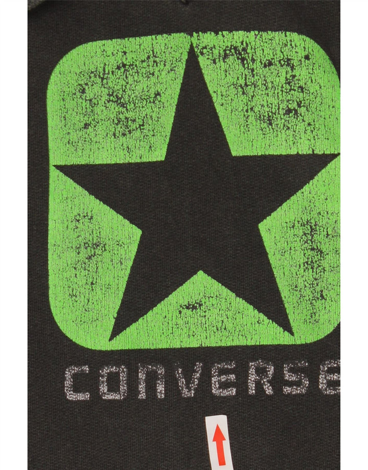 Converse Grafisk hættetrøje til mænd mellemgrå bomuld