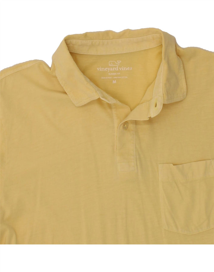 VINEYARD VINES Mens Classic Fit Polo Shirt Medium Yellow Cotton Vintage Vineyard Vines and Second-Hand Vineyard Vines from Messina Hembry 