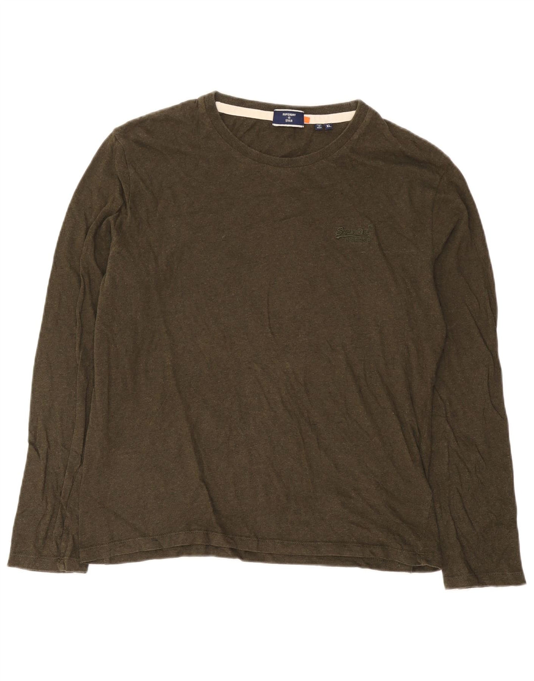 Superdry Herre Top Langærmet XL Khaki Bomuld