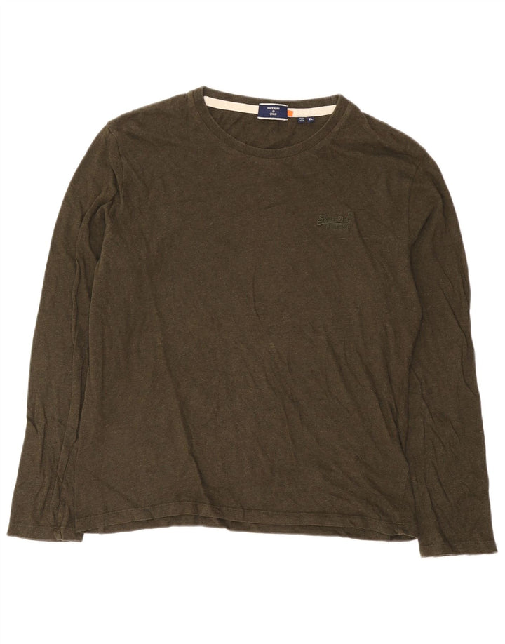 Superdry Herre Top Langærmet XL Khaki Bomuld