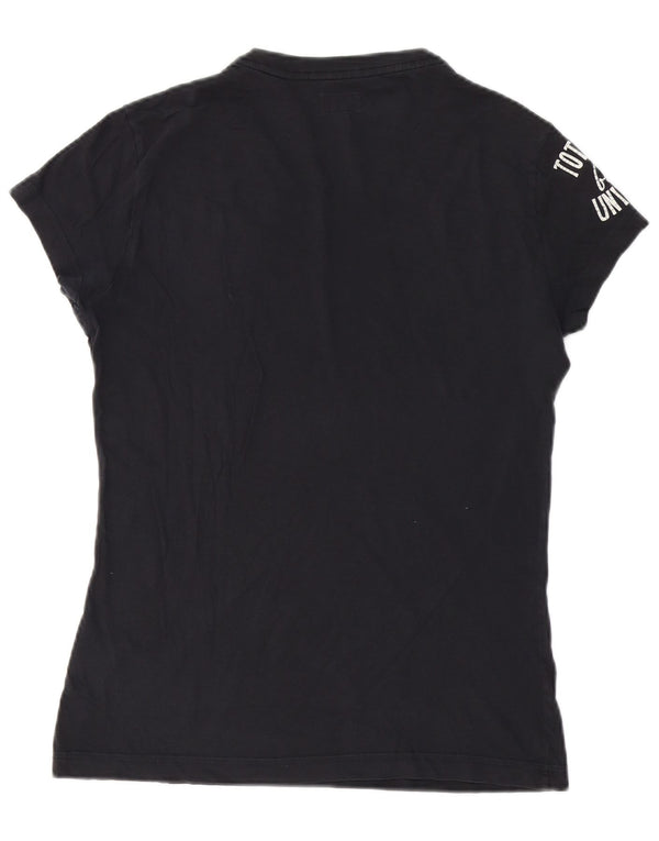 Armani Jeans Herre grafisk T-shirt Top Medium Navyblå Bomuld