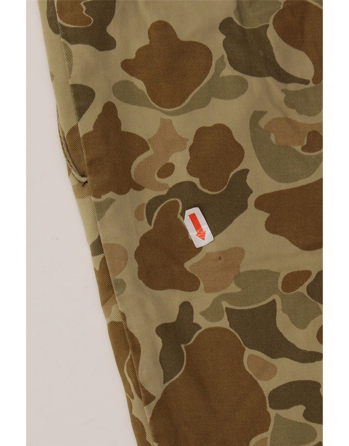 CARHARTT Herre Bermuda Chino Shorts W32 Medium Khaki Camouflage Bomuld