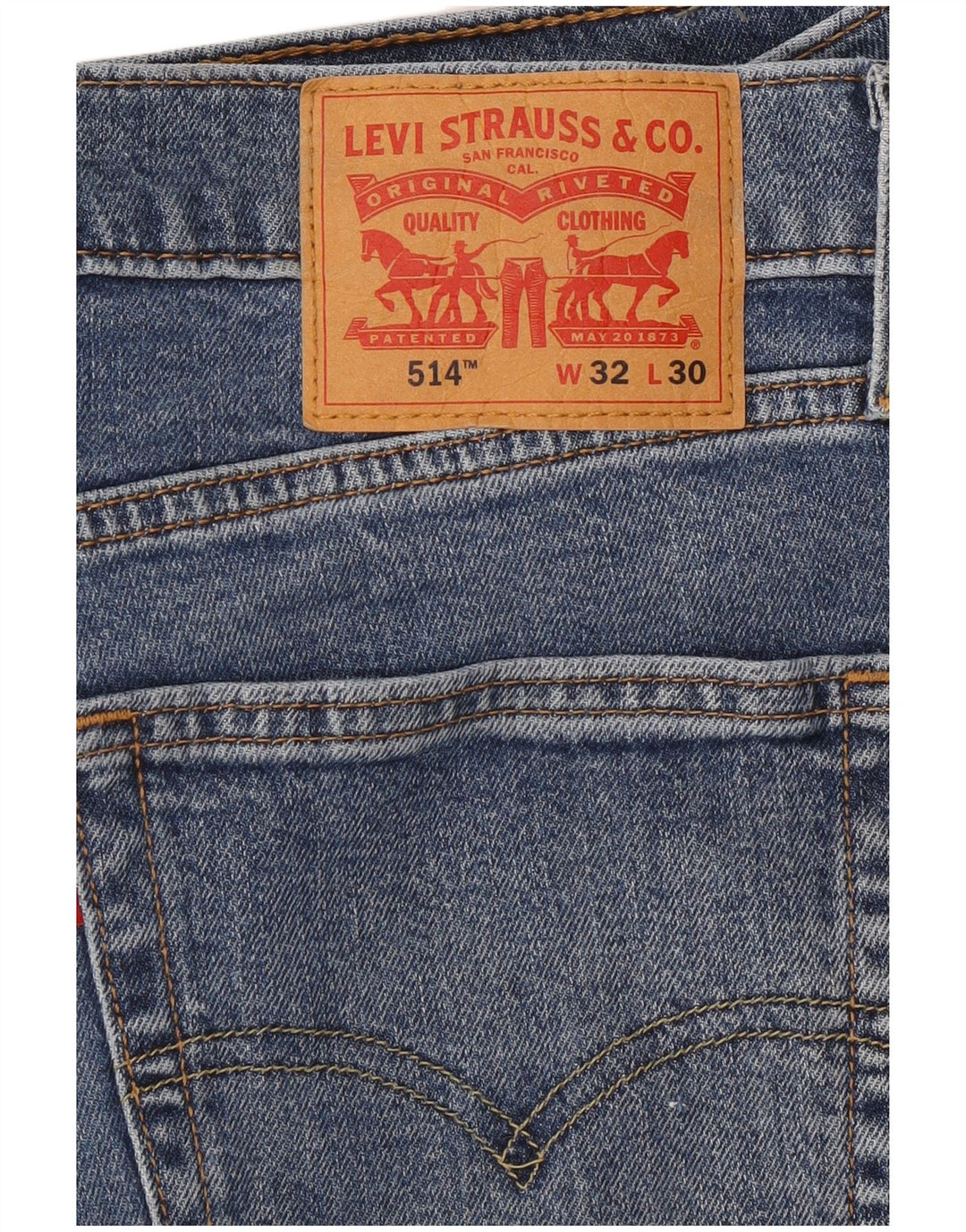 Levi's Herre 514 Straight Jeans W32 L30 Blå Bomuld
