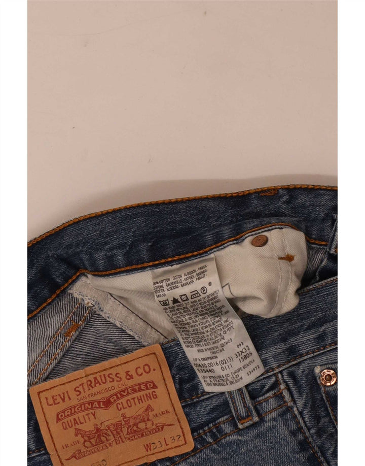 Levi's Herre 630 Straight Jeans W33 L32 Blå Bomuld