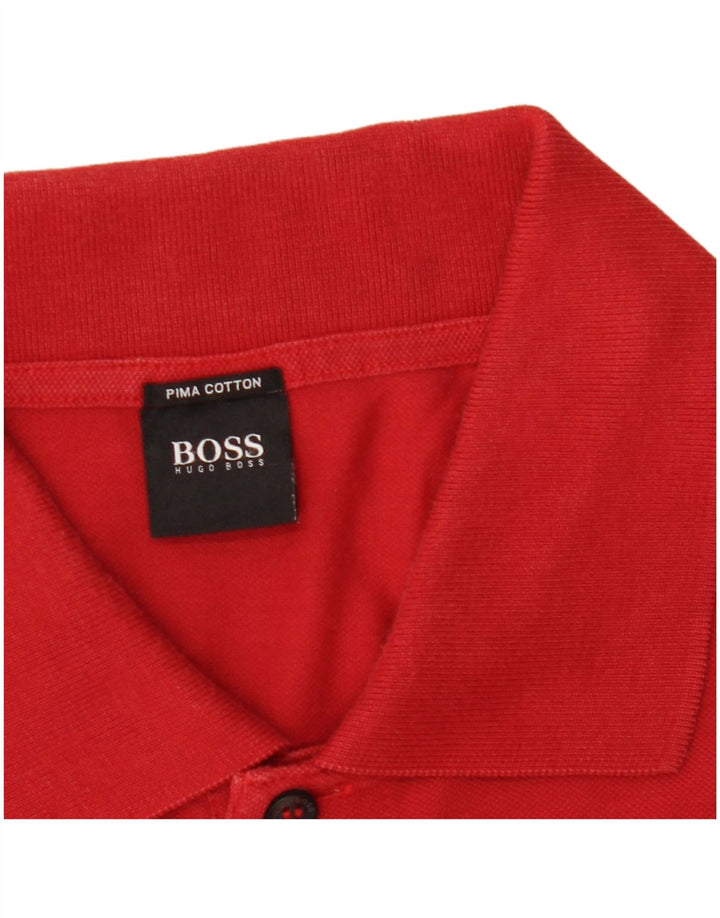 Hugo Boss Polo Shirt til mænd XL Rød Bomuld