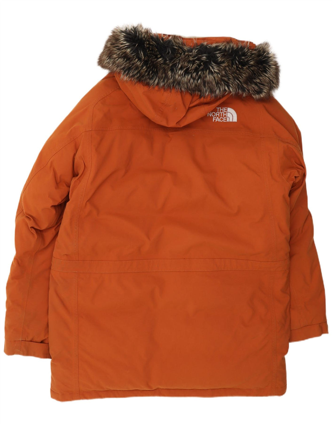 The North Face Herre Hooded Parka Jacket UK 38 Medium Orange Nylon