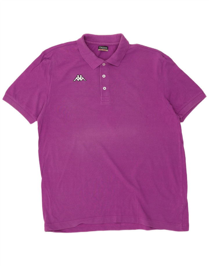 KAPPA herre poloshirt 2XL lilla bomuld
