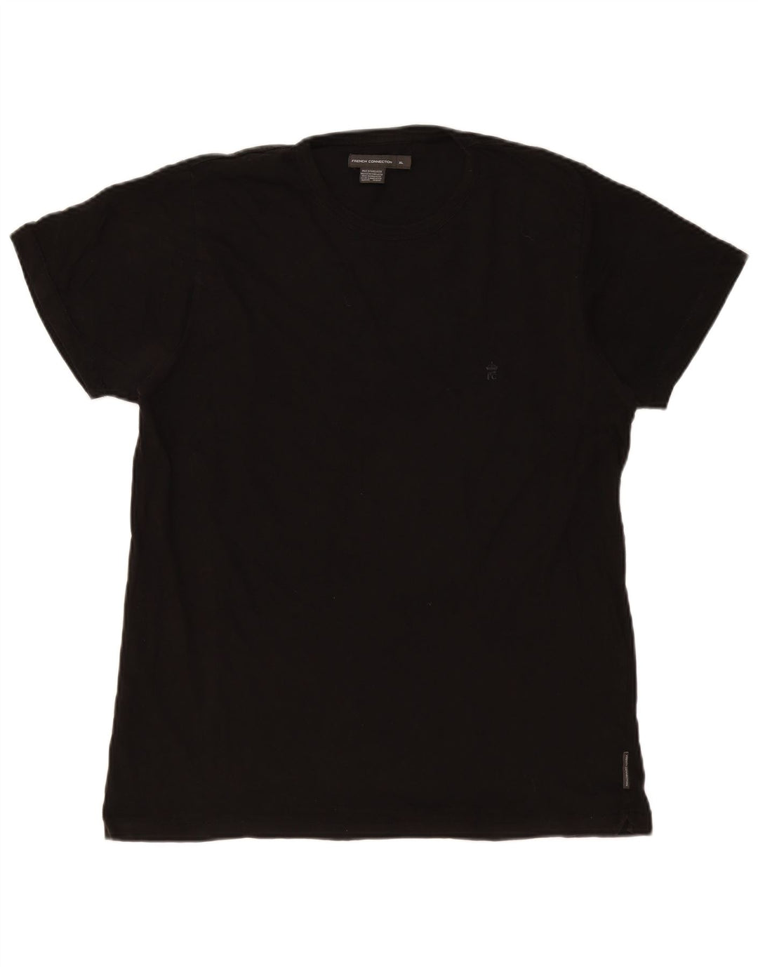 French Connection Herre T-Shirt Top XL Sort Bomuld