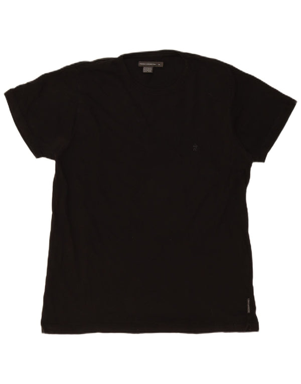 French Connection Herre T-Shirt Top XL Sort Bomuld
