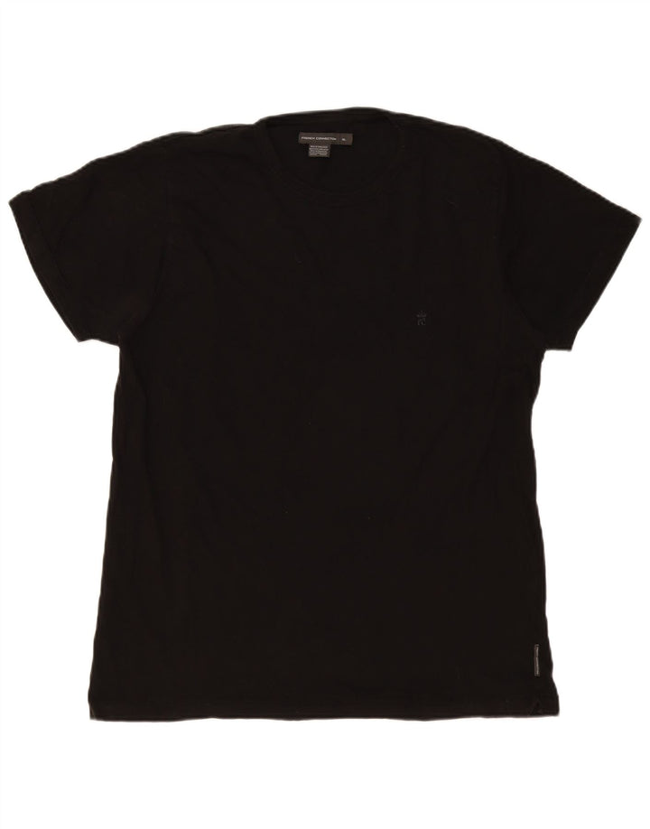 French Connection Herre T-Shirt Top XL Sort Bomuld