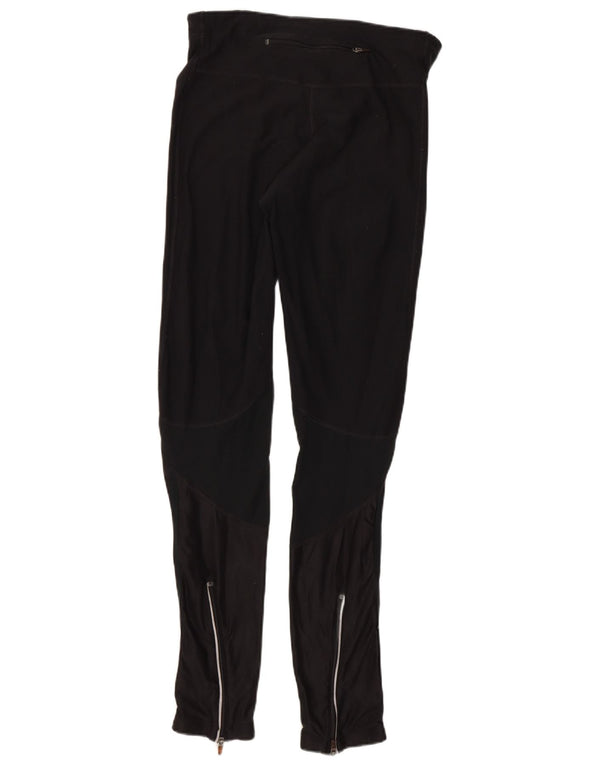Nike Dame Dri Fit Leggings UK 12 Medium Sort Polyester