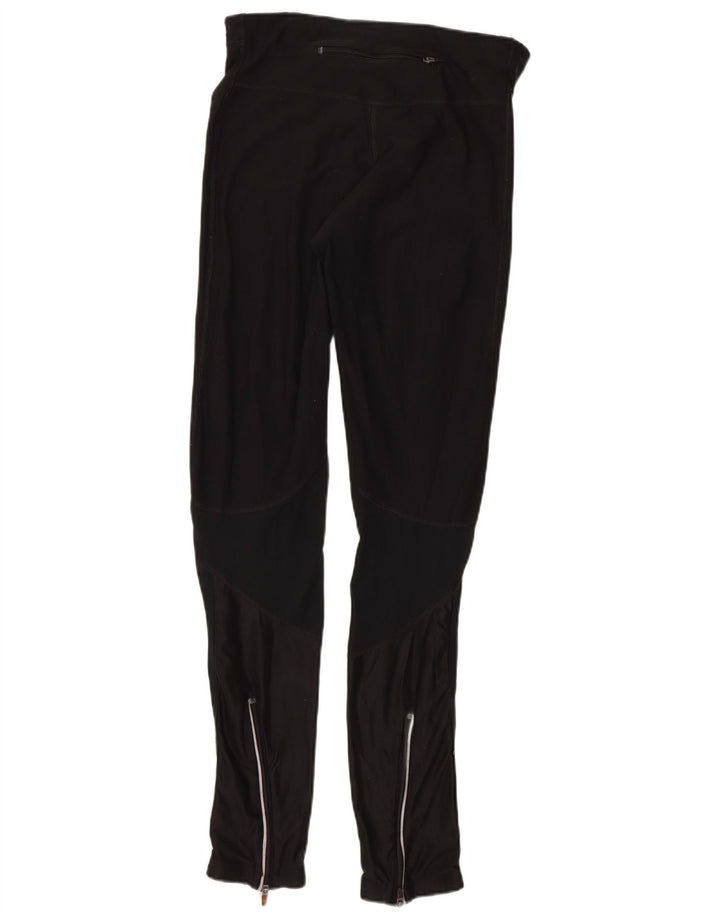 Nike Dame Dri Fit Leggings UK 12 Medium Sort Polyester