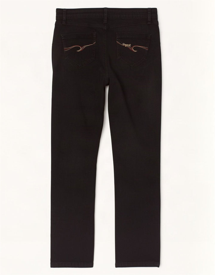 Desigual Dame Skinny Jeans W32 L32 Sort Houndstooth