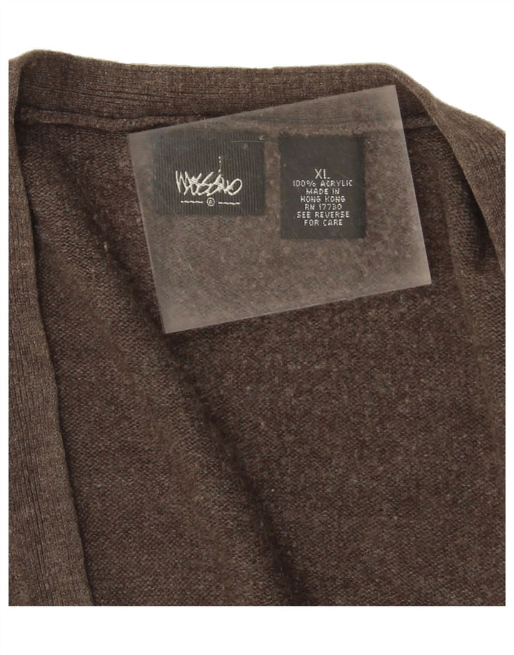 MOSSIMO Womens Longline Open Cardigan Sweater UK 18 XL Brown Acrylic Vintage Mossimo and Second-Hand Mossimo from Messina Hembry 