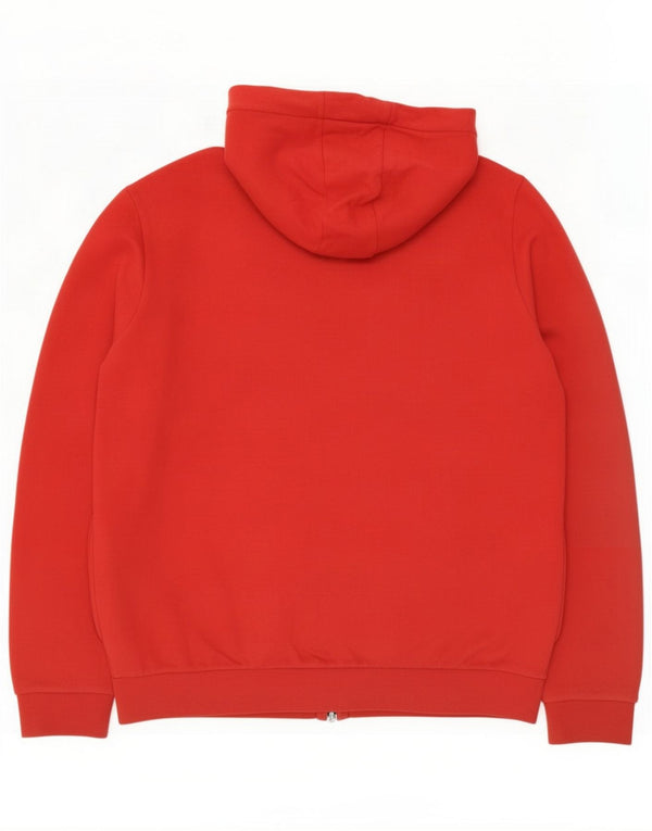 Le Coq Sportif Mens Zip Hoodie Sweater 2XL Red Cotton