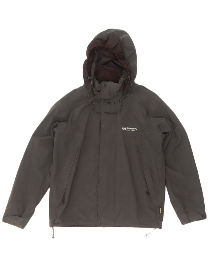 Sprayway Regnjakke med hætte til mænd UK 38 Medium Grey Polyester