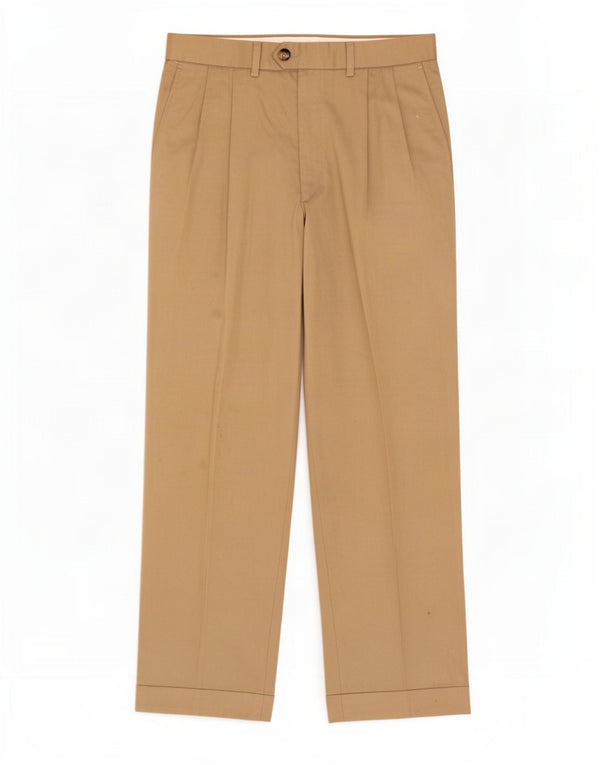 Marks & Spencer Herre St. Michael Pegged Suit Bukser W32 L29 Beige Bomuld