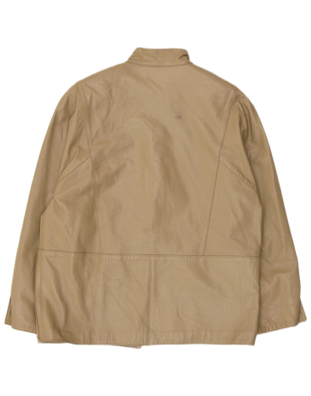 Vintage læderjakke til kvinder IT 46 Stort beige læder