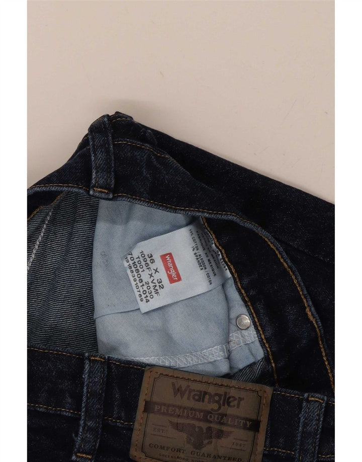 Wrangler Straight Jeans til mænd W36 L32 Marineblå Bomuld