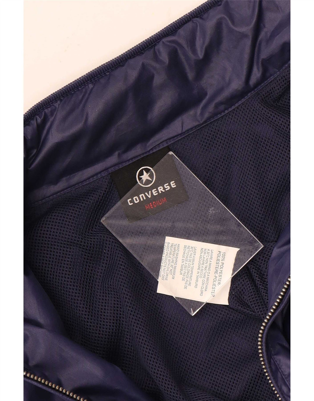 Converse Militær regnjakke med hætte til mænd UK 38 Medium Purple Polyester