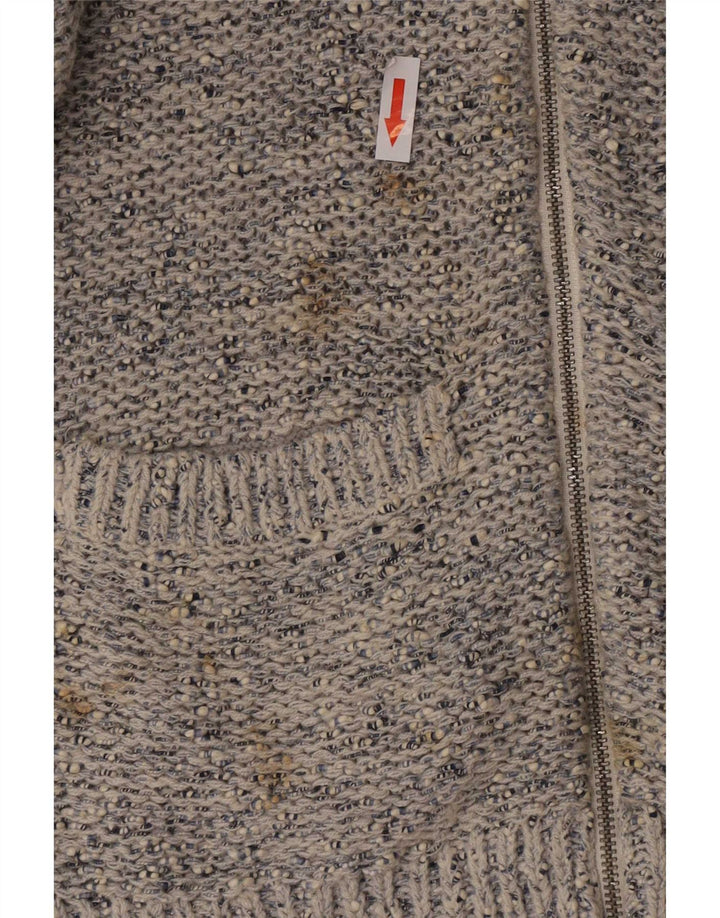 Marks & Spencer dame cardigan sweater UK 14 Medium Blue Flecked Bomuld