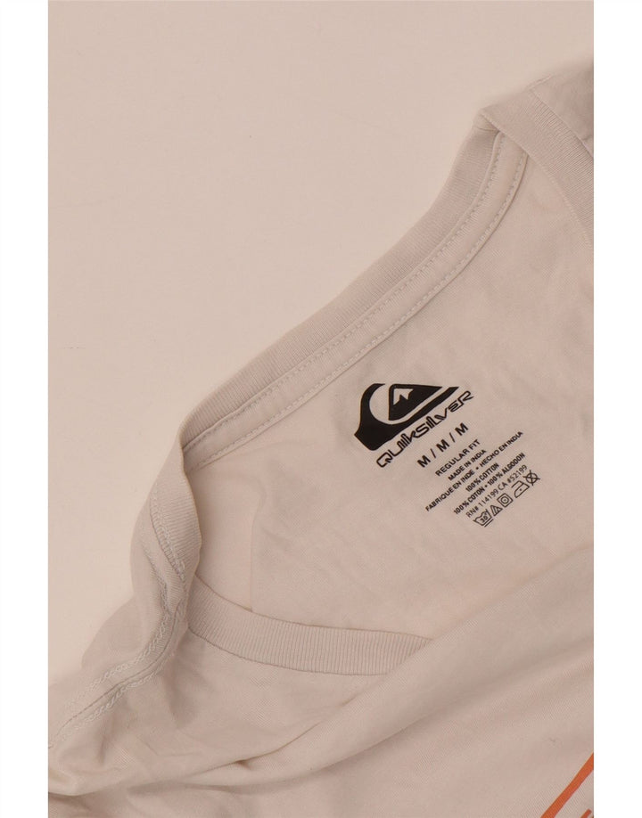 Quiksilver Herre Regular Fit Grafisk T-shirt Top Medium Hvid Bomuld