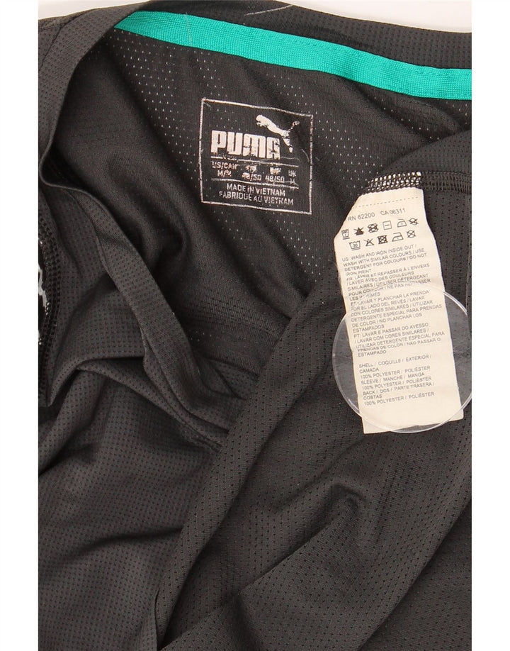 PUMA Grafisk T-shirt til mænd, mellemgrå geometrisk polyester