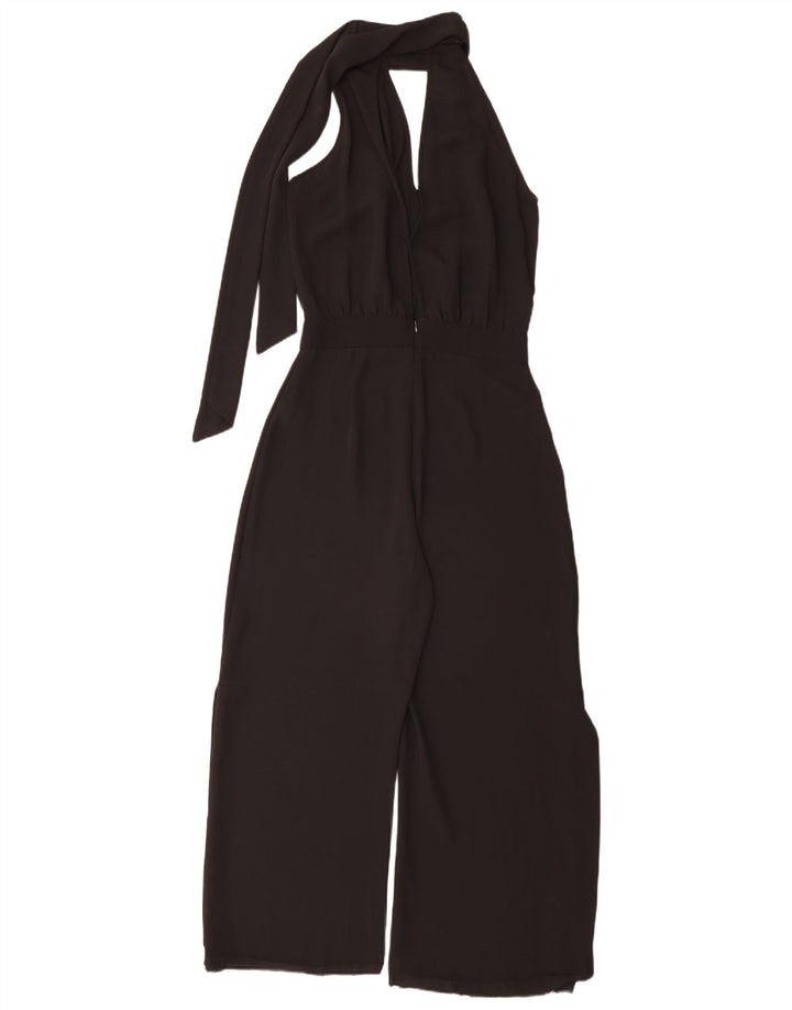 Zara Dame Halter Jumpsuit UK 6 XS Sort Polyester