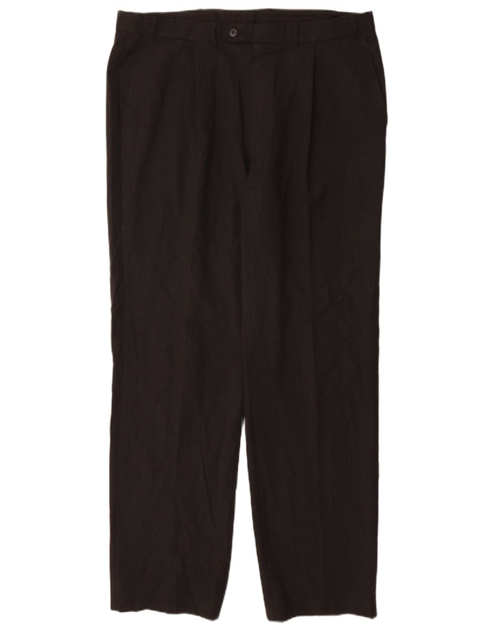 Marks & Spencer Herre Pegged Suit Bukser W36 L32 Sort Polyester