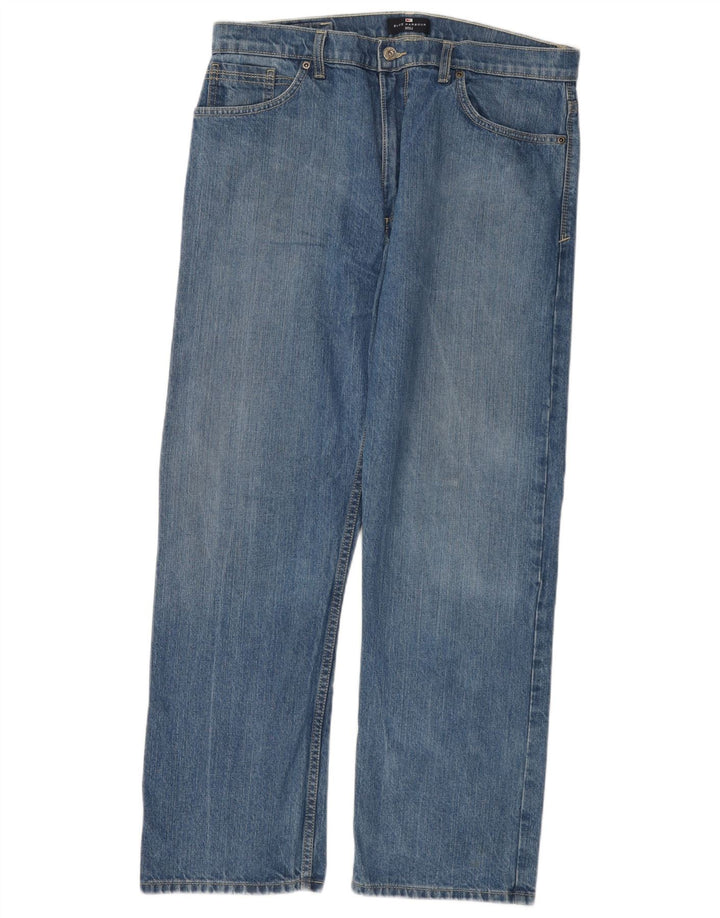 MARKS & SPENCER Herre Blue Harbor Straight Jeans W36 L29 Blue Cotton