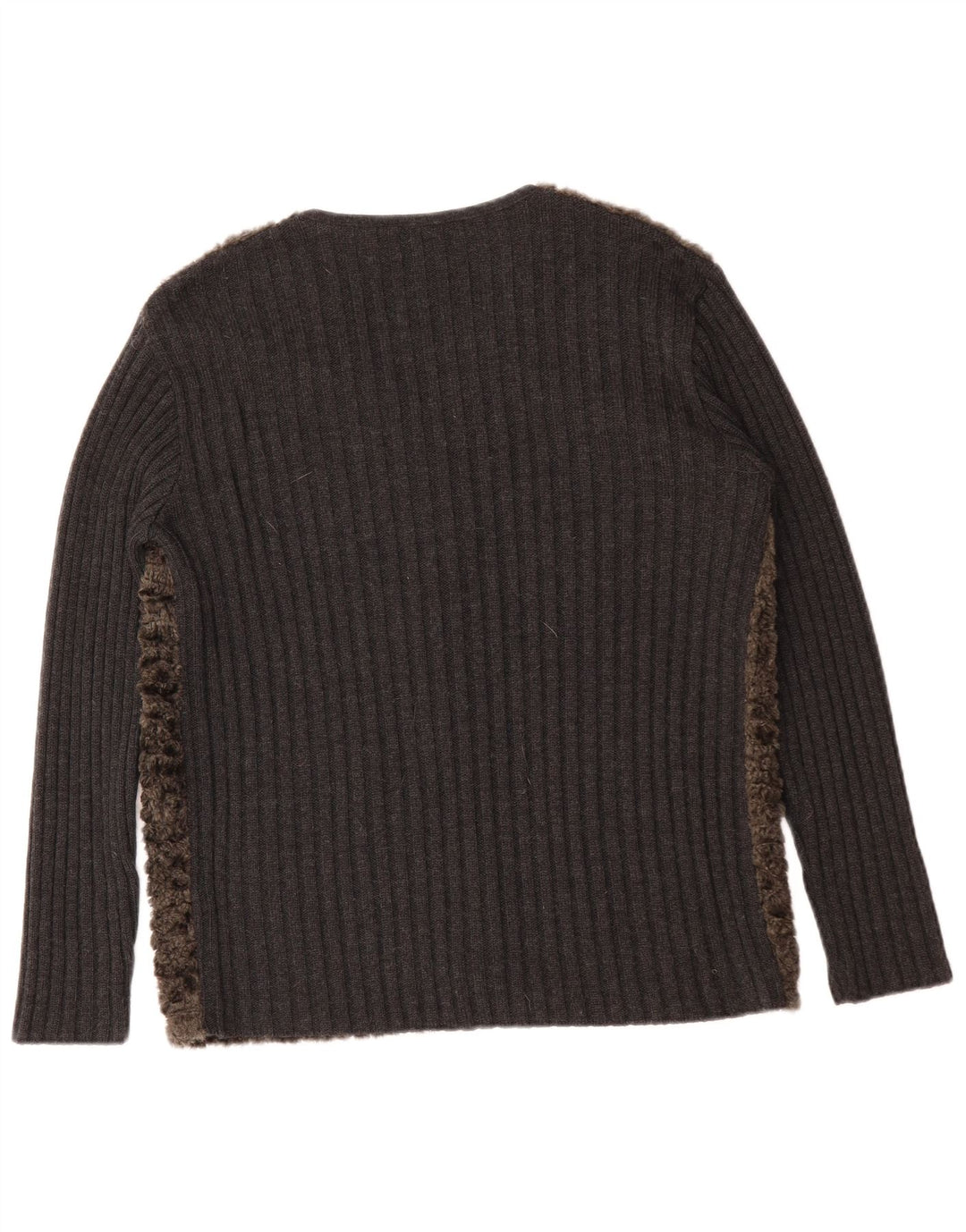 VIA APPIA Womens Cardigan Sweater UK 12 Medium Grey Colourblock