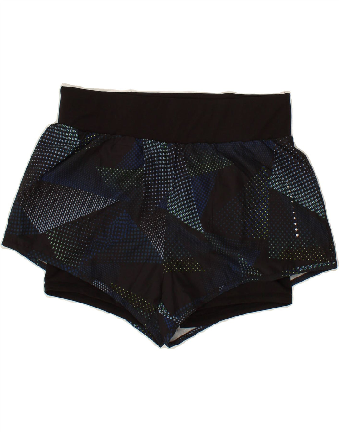 CRIVIT Womens Sport Shorts UK 12/14 Medium  Navy Blue Spotted Polyester Vintage Crivit and Second-Hand Crivit from Messina Hembry 