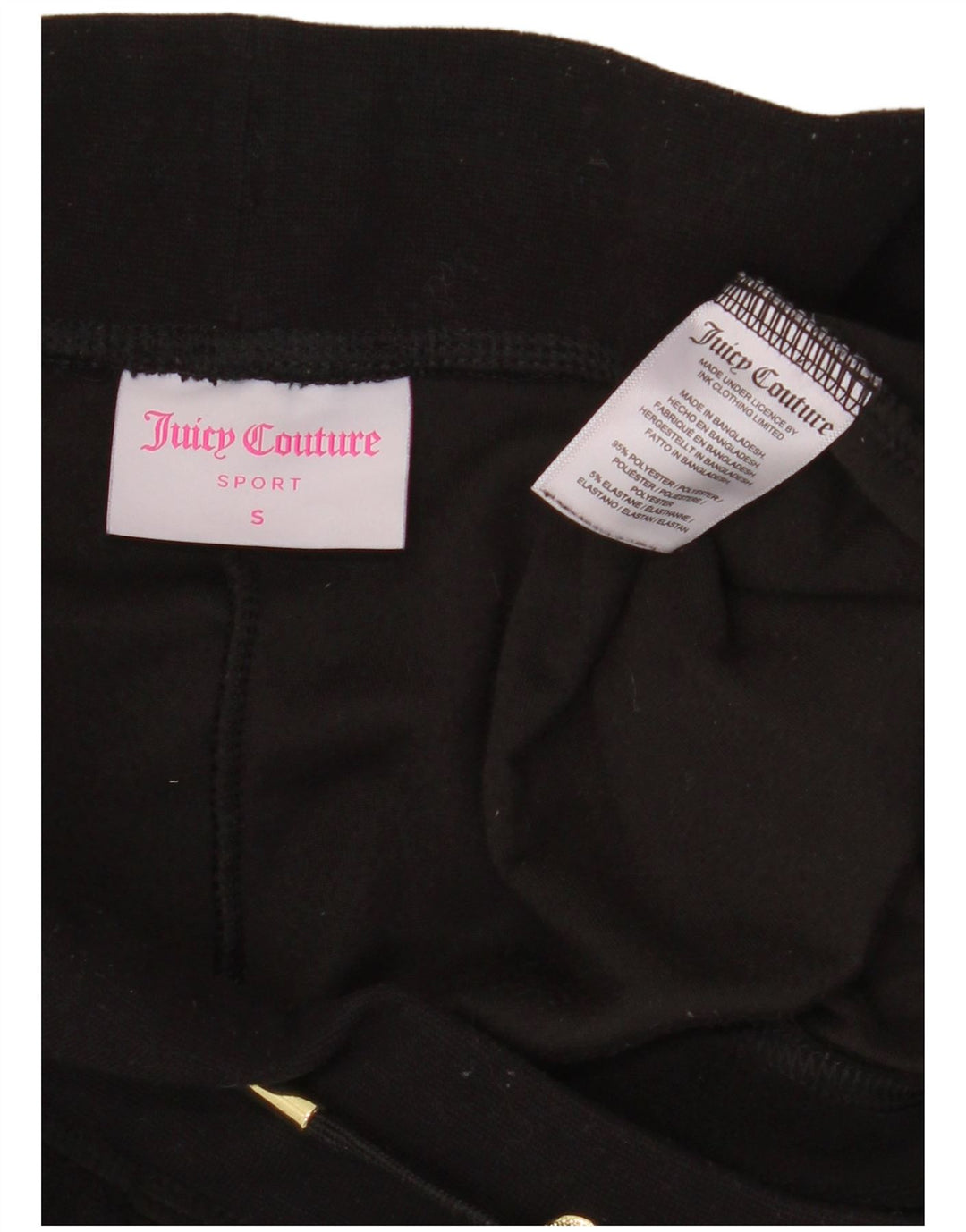 JUICY COUTURE Sportshorts til kvinder UK 10 Small Black Polyester