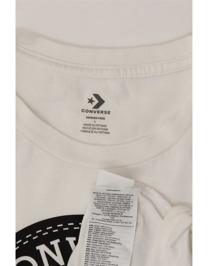 Converse Grafisk T-shirt top til mænd, stor hvid bomuld