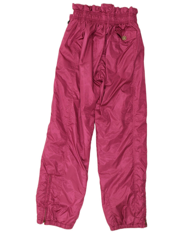 Vintage dame jogger skibukser UK 14 Large Pink Polyamide