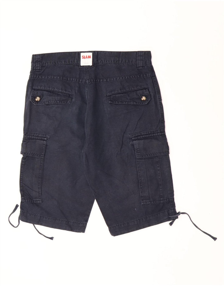 Slam Herre Cargo Shorts IT 46 Small W30 Marineblå Bomuld
