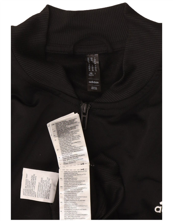 Adidas træningsdragt topjakke til kvinder UK 24/26 2XL Sort Polyester