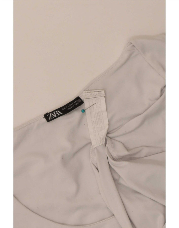 Zara Damevest Top UK 8 Small White Polyamide