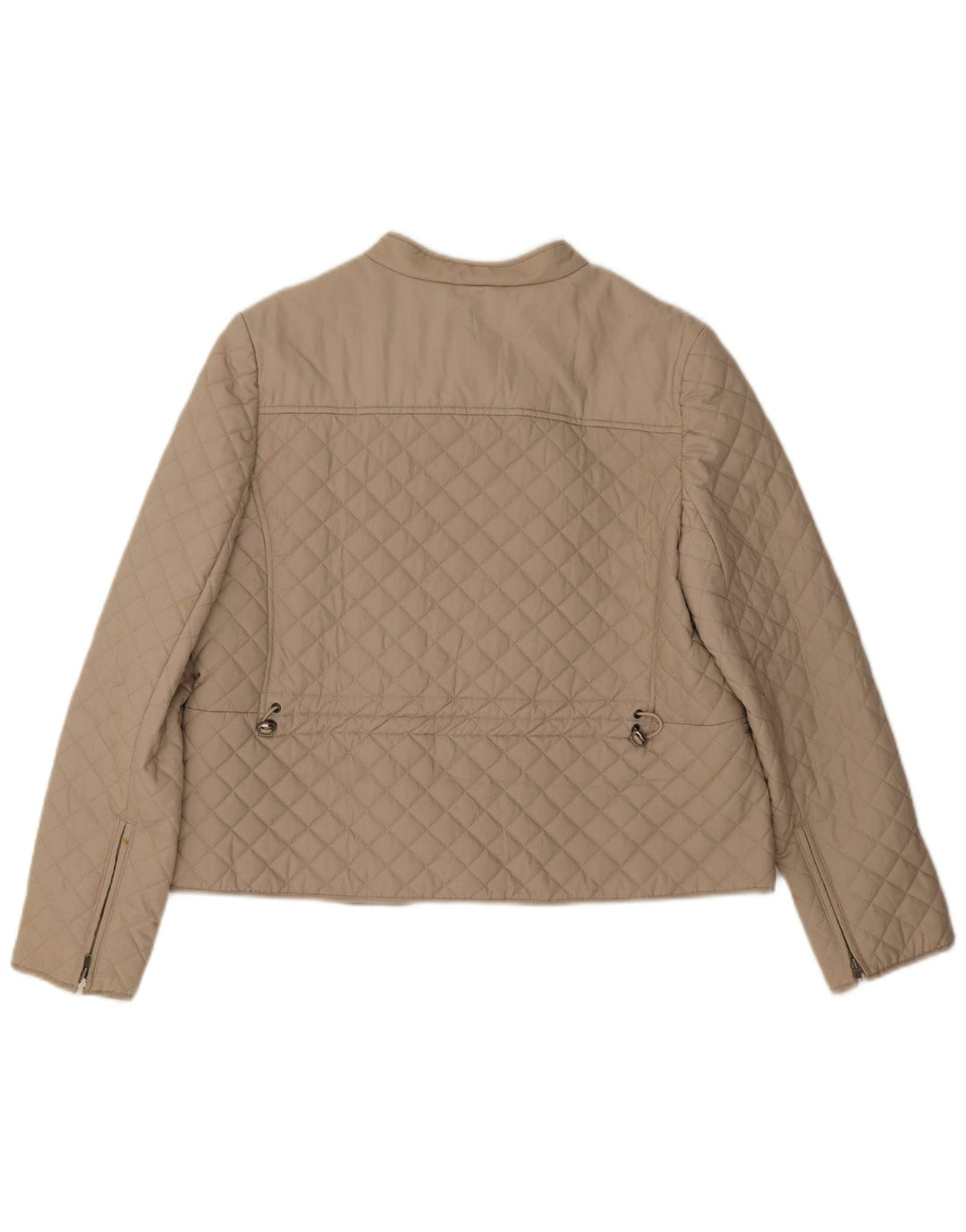 Hobbs Dame Crop Quiltet Jakke UK 16 Stor Beige Bomuld