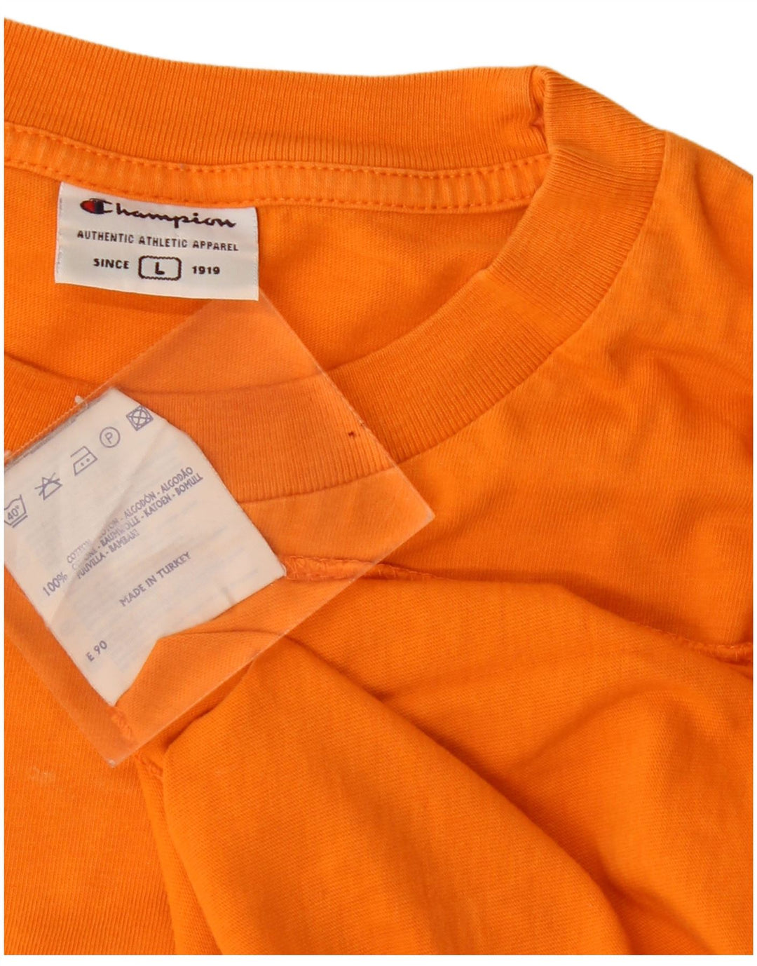 Champion Herre T-Shirt Top Stor Orange Bomuld