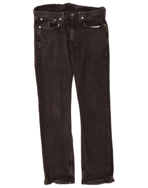 Levi's Herre 514 lige jeans W31 L30 sort bomuld