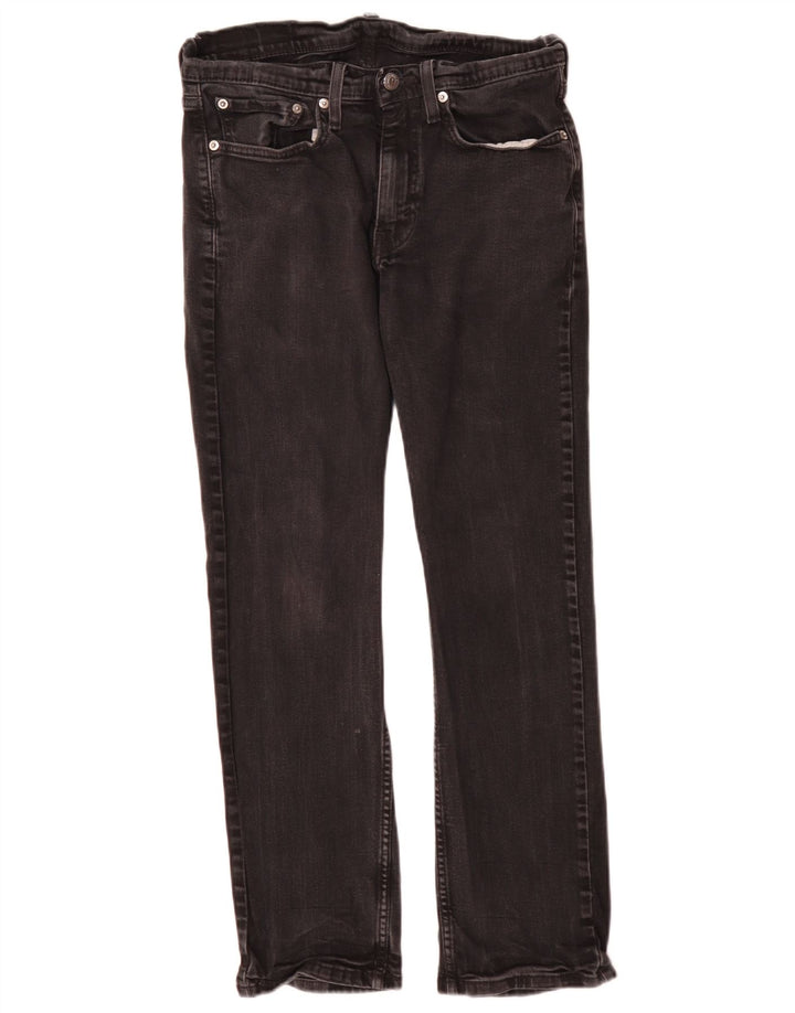Levi's Herre 514 lige jeans W31 L30 sort bomuld